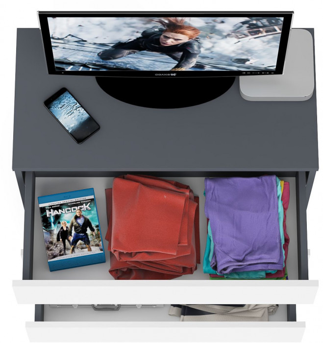 Мори Комод МК800.1, графит/белый