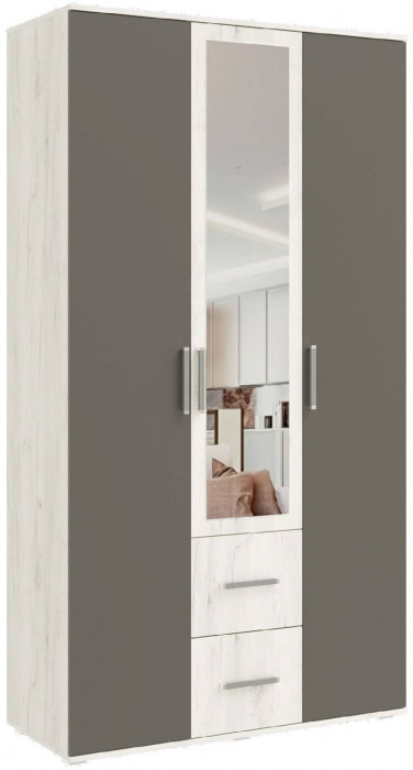 Модульная спальня Фиеста NEW композиция 1 (Дуб крафт белый/Графит)