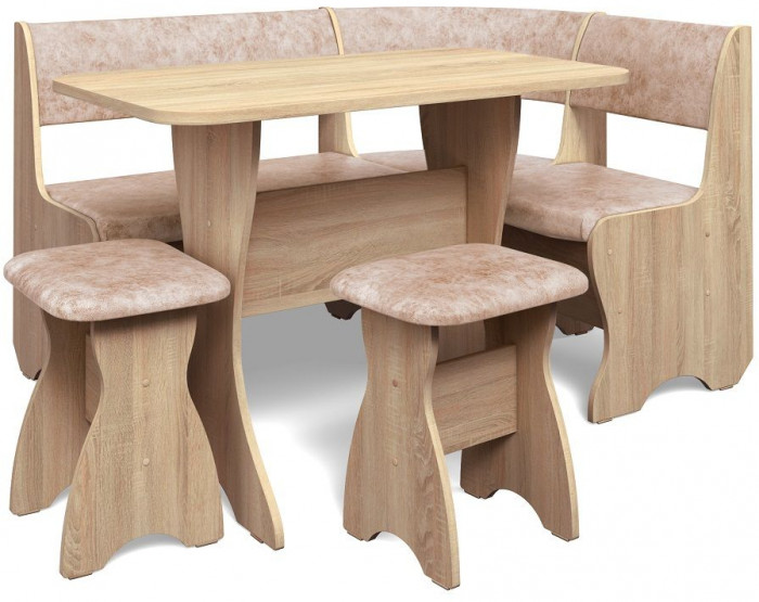 Кухонный набор Тюльпан дуб сонома/велюр латте