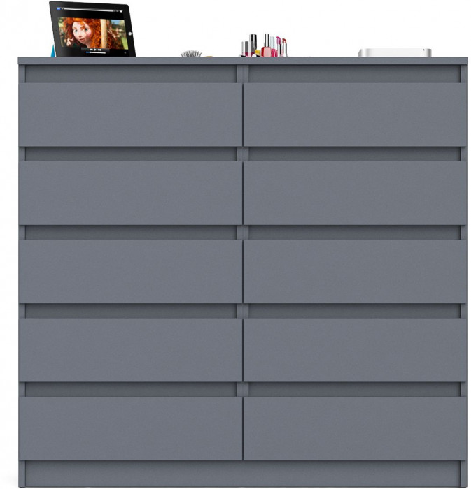 Мори Комод МК1200.10, цвет графит, ШхГхВ 120,4х41х115 см.