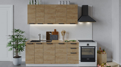 Кухня "Пасаденна" Комплектация 5 1,8 м белый/дуб вотан