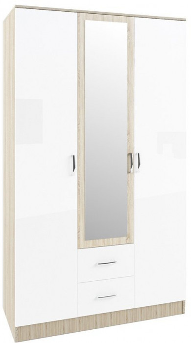 Модульная спальня Софи, композиция 4, Белый глянец/Дуб Сонома