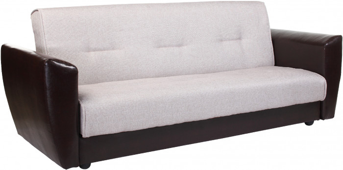 Диван книжка Амстердам 120 рогожка бежевая, пружинный блок Боннель