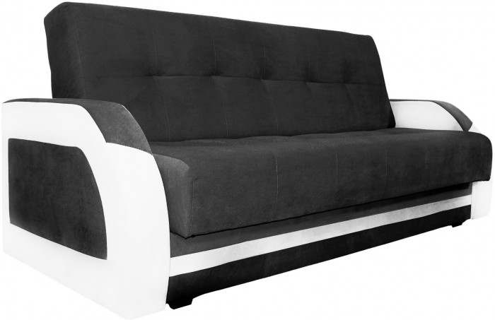 Диван-книжка Феникс 140 черный, пружинный блок Боннель