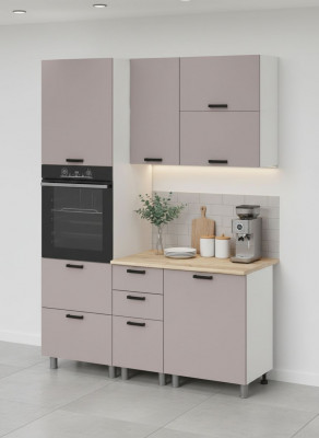 МК Аленушка 1,6м ПД 2 Лаванда Кашемир,скоба черный,сонома