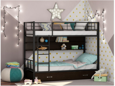 Двухъярусная кровать Севилья 2ПЯ (Коричневый, Дуб молочный)