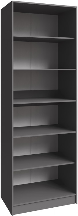 Шкаф Мадрид (0,8) с полками без зеркала, Графит серый