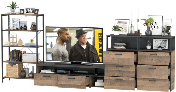 Трувор Гостиная 098, дуб гранж песочный/интра