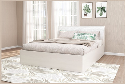 Кэт-6 Бодега/Caiman Белый Кровать 1,6 арт.033-М (Бодега/Caiman Белый)