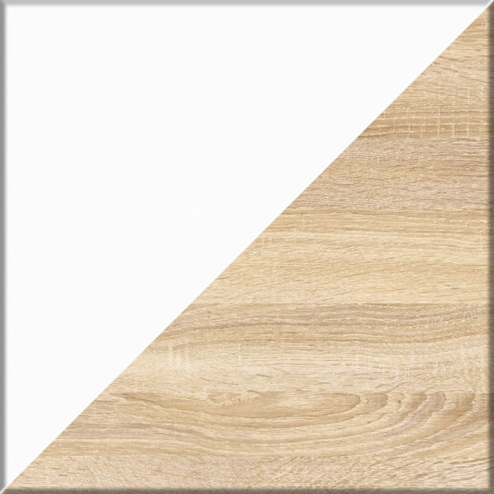 Мори компьютерный стол МС-1 левый + Комод МК1200.10 + Полка 900, дуб сонома/белый