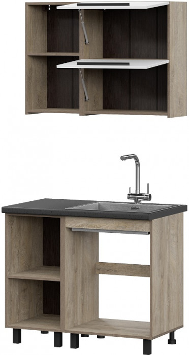 Кухня Этна 1.0 м. Комплект 2, софт вайт