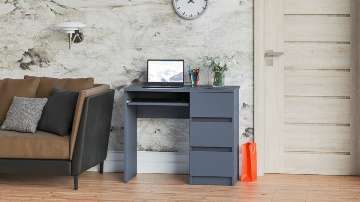 Мори компьютерный стол МС-6 правый, графит