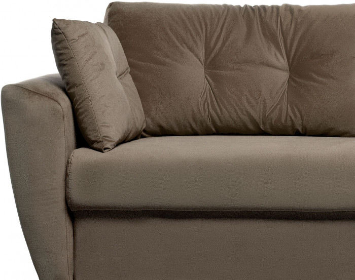 Диван-кровать Амстердам Люкс, 160х195, еврокнижка, независимый пружинный блок, велюр, коричневый