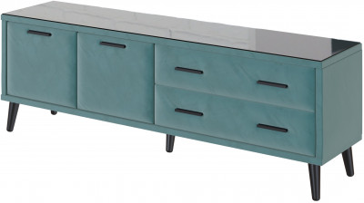 Тумба ТВ интерьерная Виго 1,6 бирюза