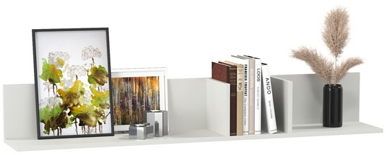 Эйр Гостиная 16.490 Полка навесная открытая, белый шагрень