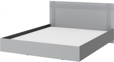 Кровать с основанием Альмерия КР-160, Серый графит, Бархат серый