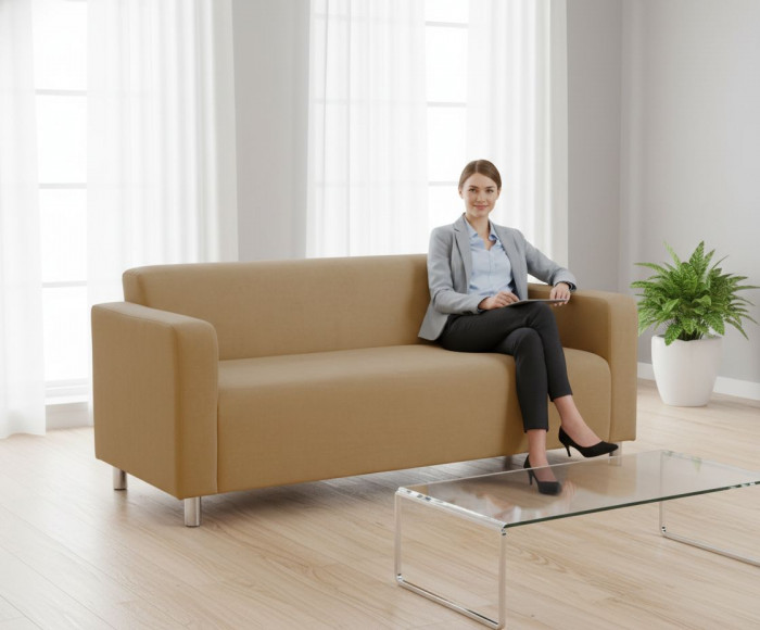 Диван прямой Томи, 200 см, велюр, бежевый