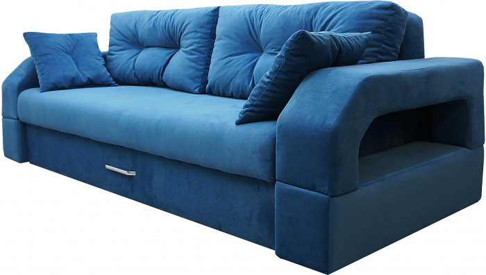 Диван еврокнижка Манчестер 160 ВЕЛЮР 07 СИНИЙ НПБ
