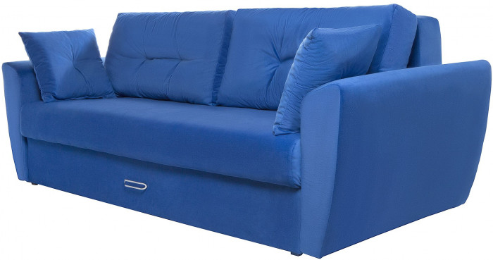 Диван-кровать Амстердам Люкс, 160х195, еврокнижка, независимый пружинный блок, велюр, синий