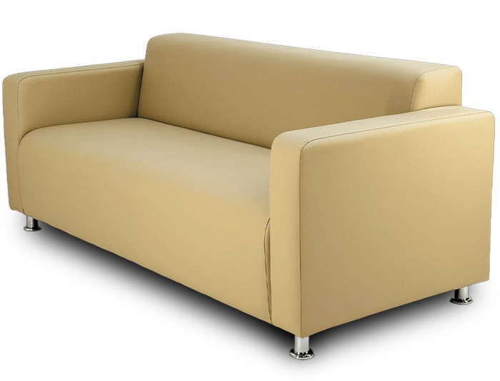 Диван прямой Томи, 160 см, экокожа, бежевый