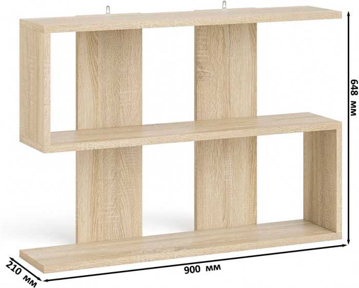 Мори компьютерный стол МС-1 правый + Комод МК800.4 + Полка 900, дуб сонома/белый