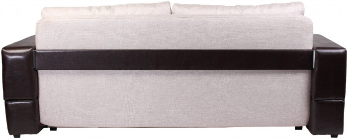 Диван-кровать Манчестер, еврокнижка, рогожка/экокожа, 160х195, бежевый