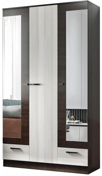 Адель Шкаф 1,2 (Ясень шимо темный / светлый)