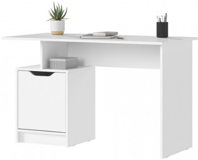 РУНА СТ 01 Стол письменный Фасад БЕЛЫЙ/Корпус БЕЛЫЙ
