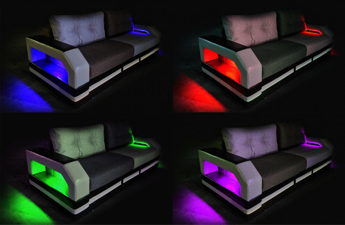 Диван еврокнижка Манчестер 160 ВЕЛЮР 03 КОМБИ ЭКОКОЖА КОРИЧНЕВАЯ НПБ