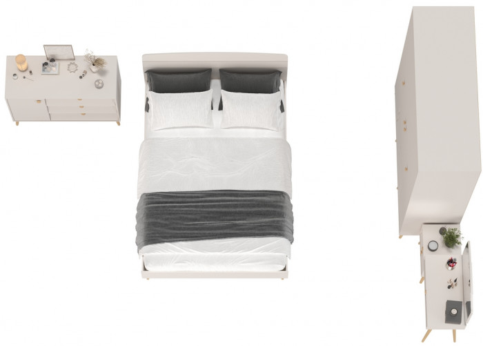 Афина Спальня 12-1400, кашемир серый