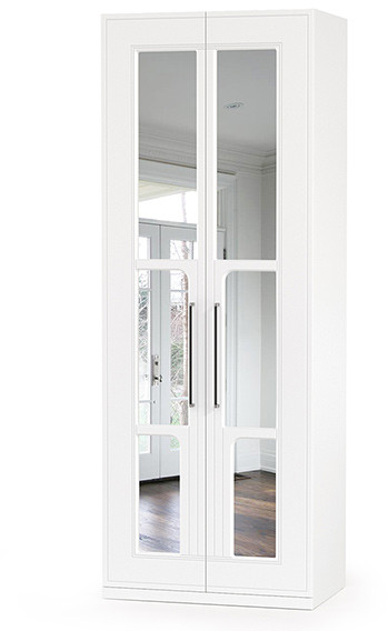 Валенсия Спальня 13.329 Шкаф для одежды, ЛДСП белый шагрень/МДФ белый шагрень