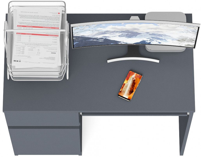 Мори компьютерный стол МС-1 левый, графит