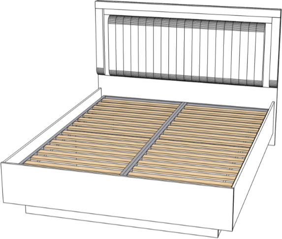 Кровать KING-SIZE 180х200 "Харди-1" с ПМ - Латте/Ирландский ликер