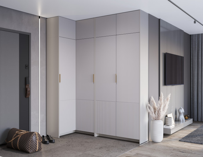 Шкаф угловой "Пандора" ШКУ-07, Кашемир/Айриш MF03