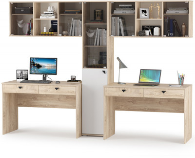 Бостон № 17, дуб эндгрейн элегантный/фасады МДФ милк рикамо софт