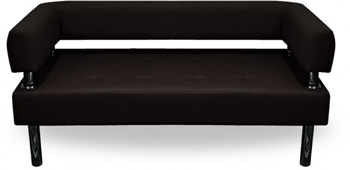 Диван Бизнес 200, экокожа, черный