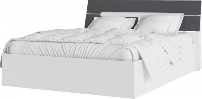 Корпус кровати 1,6 Гавана белый/серый графит