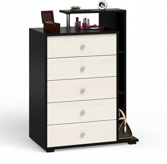 Камелия спальня № 4 Кровать 1800 + Две тумбы + Комод + Шкаф 4-х створчатый, цвет венге/дуб лоредо, сп.м. 1800х2000 мм., б/м, основание есть