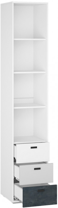 Пенал открытый Накки ПО-400, Белый, Серый, Угольный камень