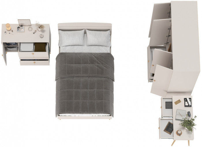 Афина Спальня 13-1200, кашемир серый