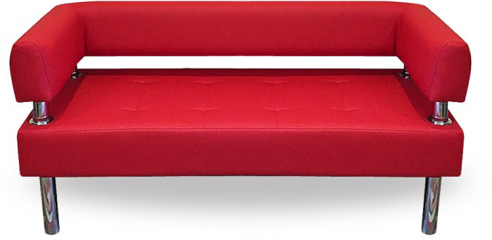 Диван Бизнес 180, экокожа, красный