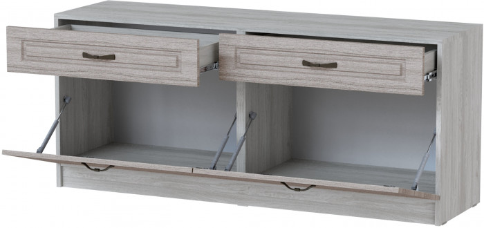 Тумба под ТВ Апполия, Ясень анкор светлый/Сандал белый