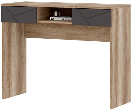 Даллас СТ 02 Стол макияжный (1,000х0,798х0,402) дуб каньон/МДФ софт графит