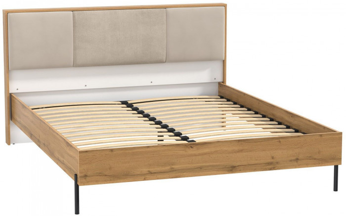 Кровать двойная 72.18 Кензо Дуб Вотан / Белый