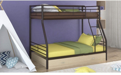 Двухъярусная кровать Гранада-2Я (Ясень шимо светлый, Серый)