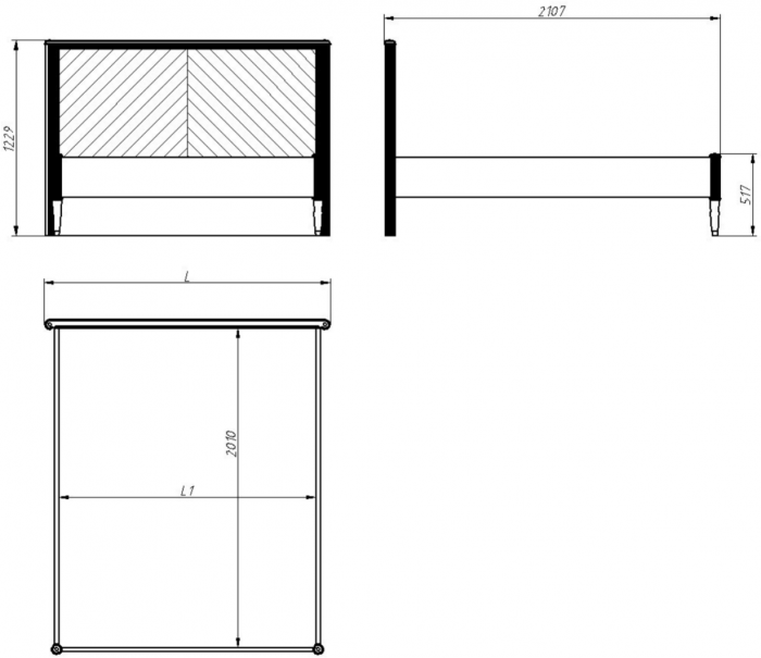 Модульная спальня "Тиволи" из массива дуба - Латте (лак)