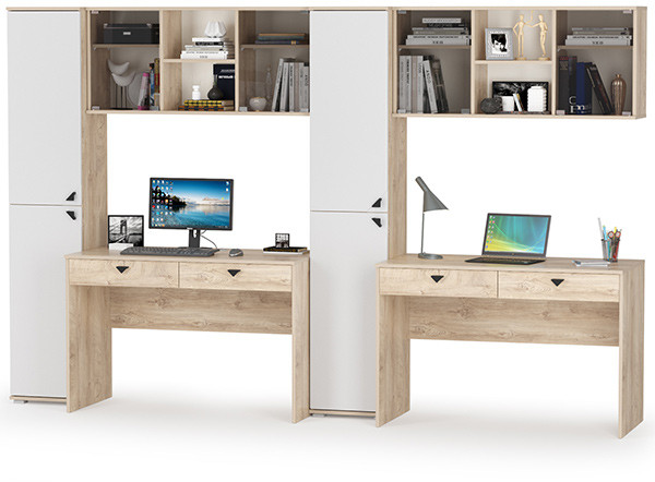 Бостон № 20, дуб эндгрейн элегантный/фасады МДФ милк рикамо софт