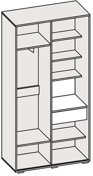 Прихожая Иннэс-4 1200 ЛДСП (Бетон Светлый / Камень Темный)