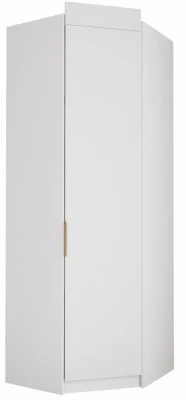 МС Лавис Шкаф угловой ШДУ 765.1 + ручка-скоба 1 шт., Белый/Белый Софт