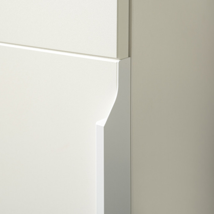 Октава Прихожая 44, цвет белый шагрень/дуб крафт золотой/фасады МДФ белый шагрень, ШхГхВ 162х35,4х197,6 см., универсальная сборка